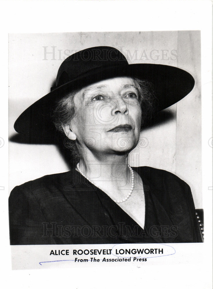 Press Photo Alice Lee Roosevelt Longworth presiden - Historic Images