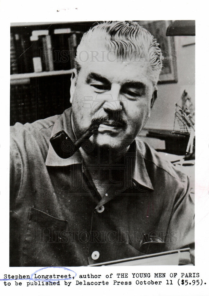 Press Photo Stephen Longstreet American Author - Historic Images