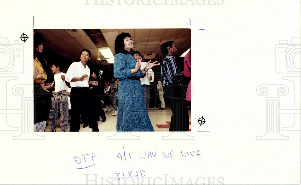 1991 Press Photo Sue Long Thach Cambodian music US - Historic Images