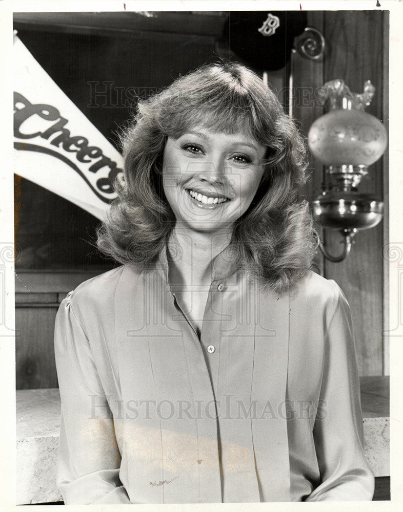 1983 Press Photo Shelley Long well-bred sheltered cheer - Historic Images