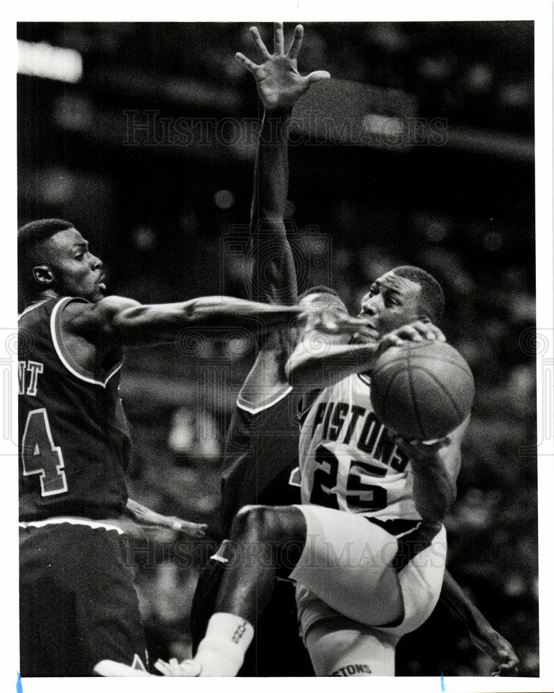 1991 Press Photo John Long Harvey Grant Detroit - Historic Images