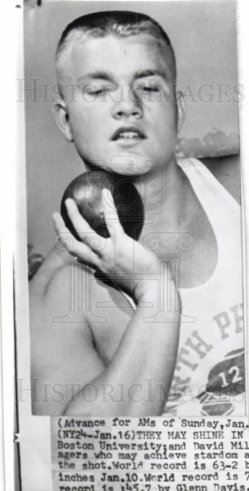 1960 Press Photo Dallas Tony Shot Put - Historic Images