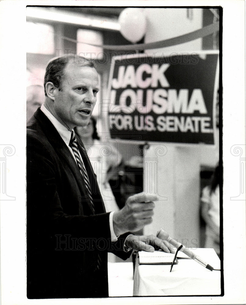 1984 Press Photo Jack Lousma Astronaut Senate Campaign - Historic Images