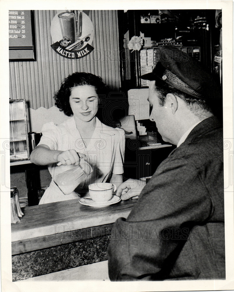 1947 Press Photo Lunch Counters - Historic Images