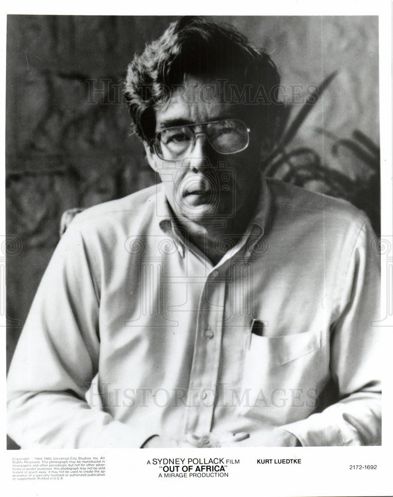 1987 Press Photo Kurt Luedtke, Out OF Africa, Writer - Historic Images