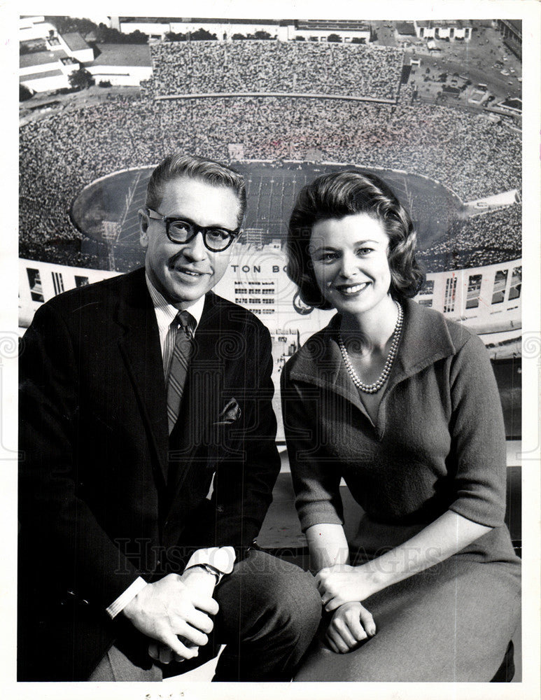 1966 Press Photo Allen Ludden Marilyn Van Derbur Parade - Historic Images