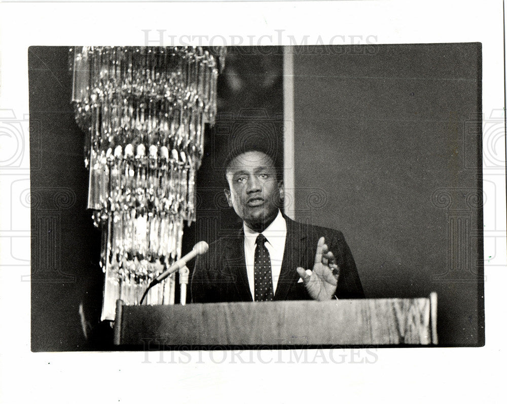 1986 Press Photo William Lucas Wayne County executive - Historic Images