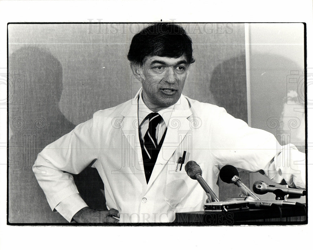 1982 Press Photo Charles Lukas WSU Harper Hospital - Historic Images