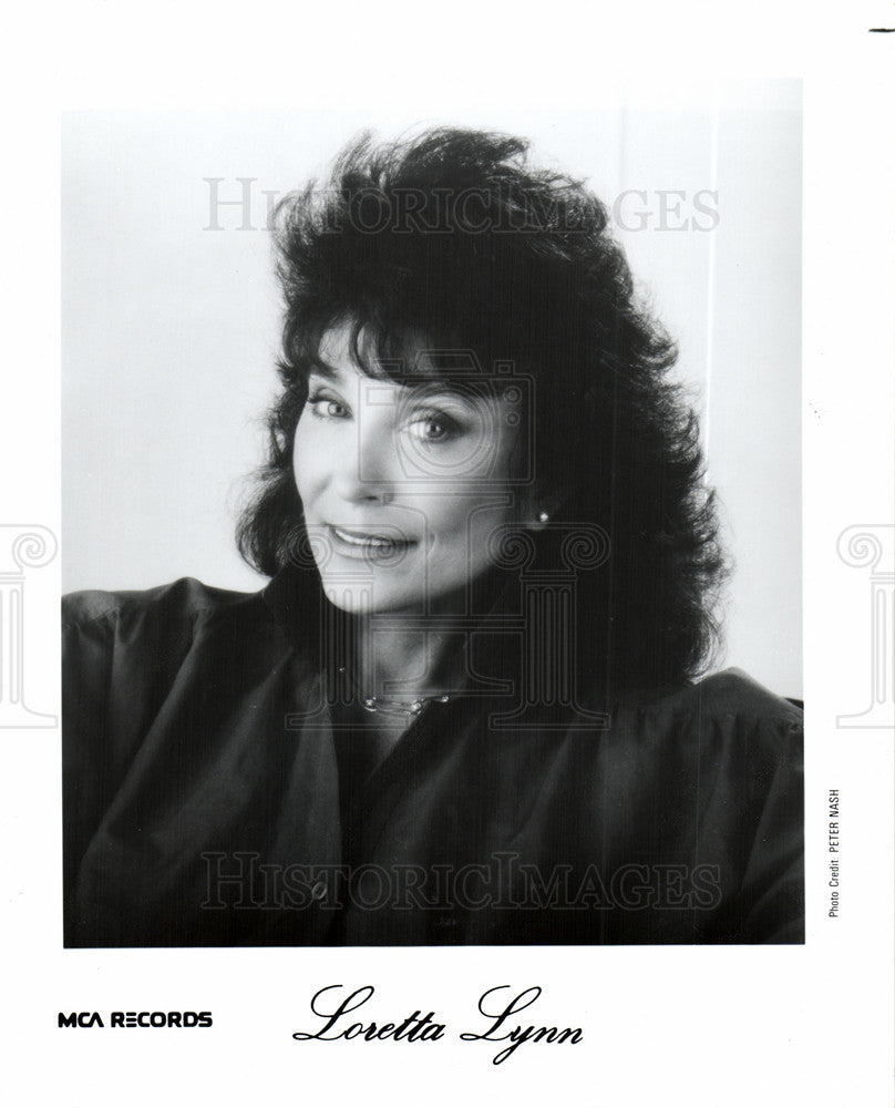 1987 Press Photo Loretta Lynn country singer songwriter - Historic Images