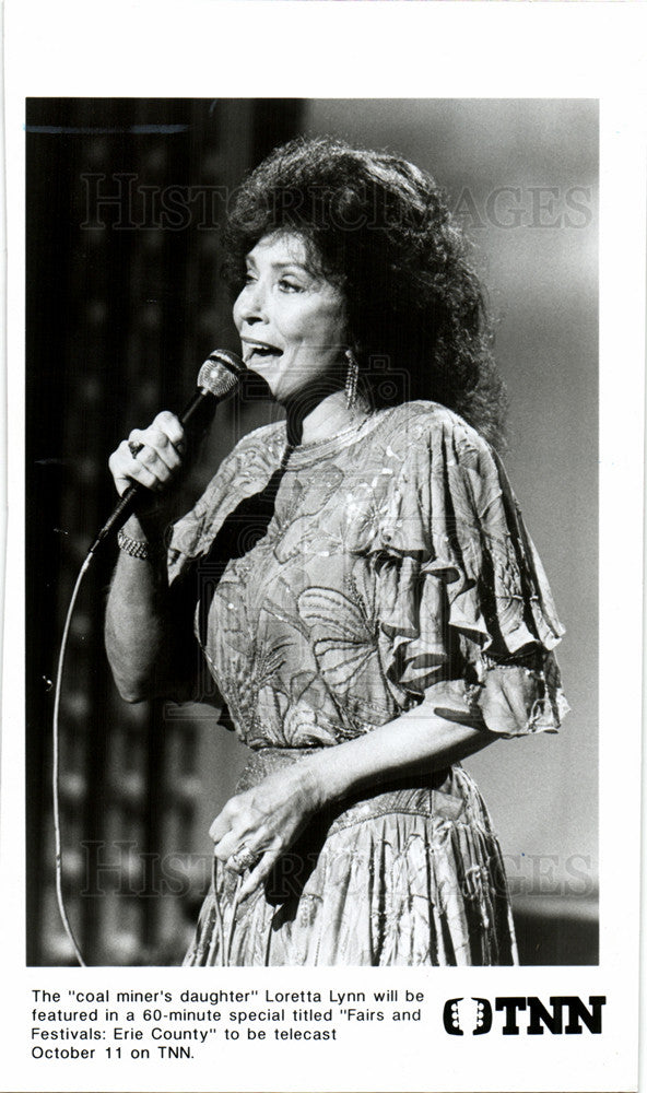 1989 Press Photo Loretta Lynn American music singer - Historic Images