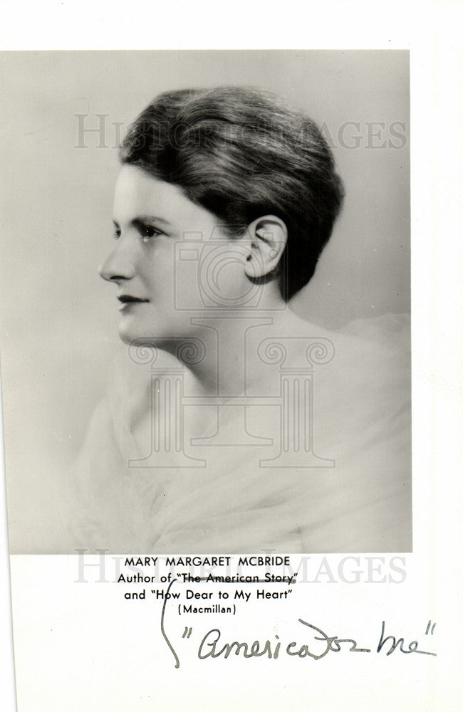 1941 Press Photo Mary Margaret McBride author radio - Historic Images