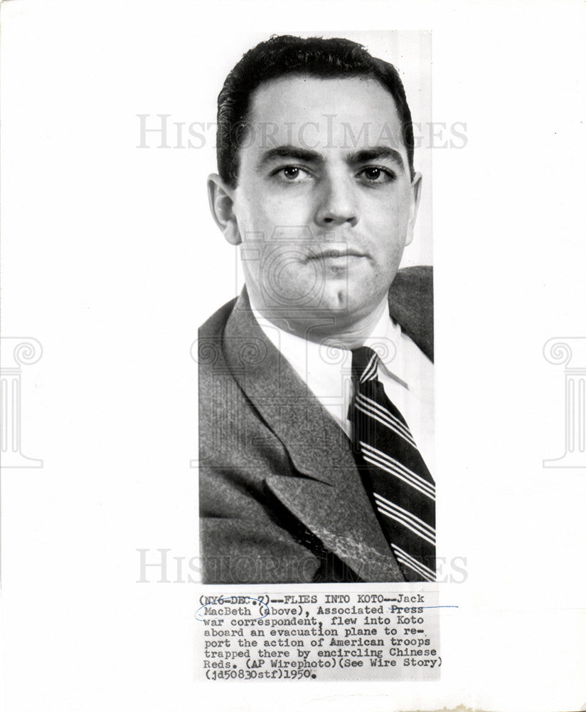 1950 Press Photo Jack Macbeth Associated Press - Historic Images