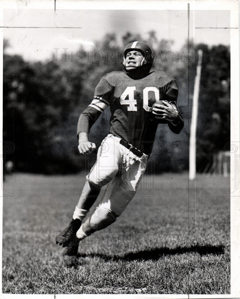 1951 Press Photo Don McAuliffe Michigan State football - Historic Images