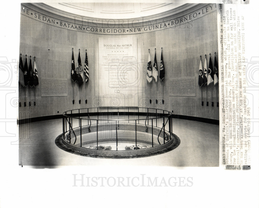 1964 Press Photo MACARTHUR MEMORIAL - Historic Images