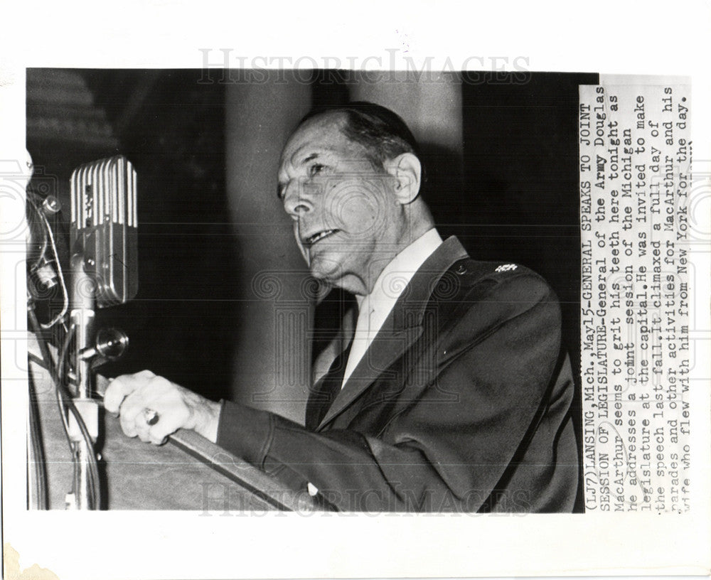 1952 Press Photo General of the Army Douglas MacArthur - Historic Images