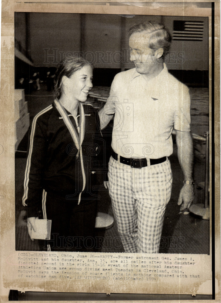 1974 Press Photo James A. McDivitt American astronaut - Historic Images