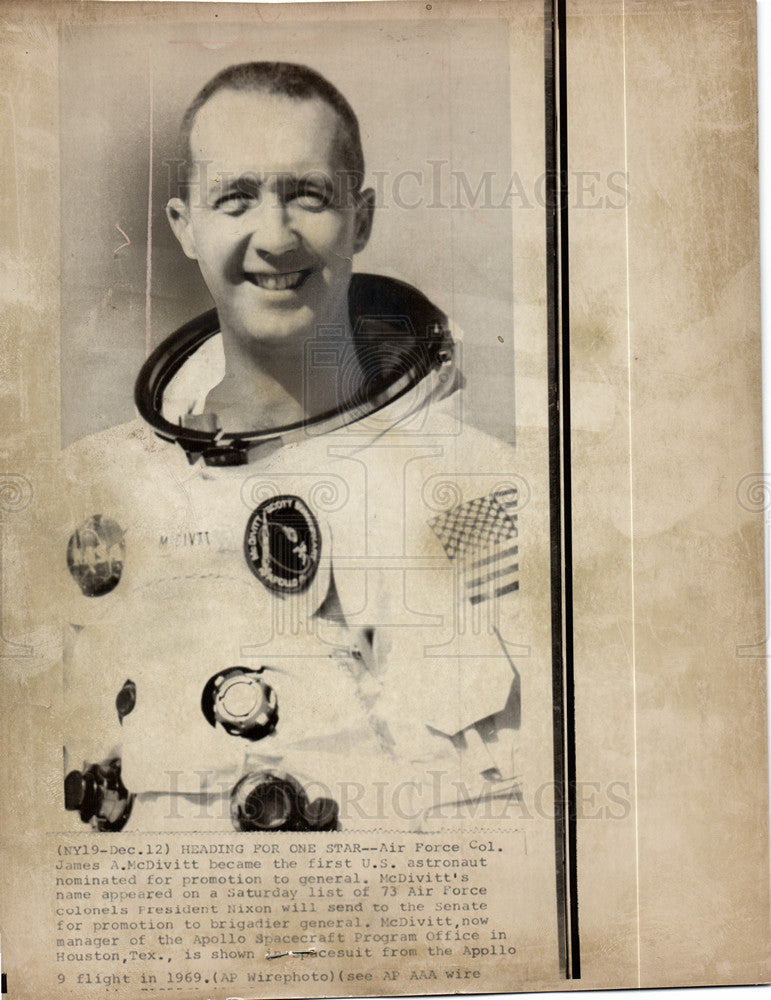 1970 Press Photo James McDivitt US astronaut - Historic Images