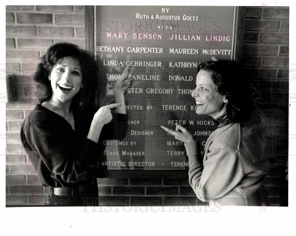 1984 Press Photo Maureen McDevitt Bethany Carpenter - Historic Images