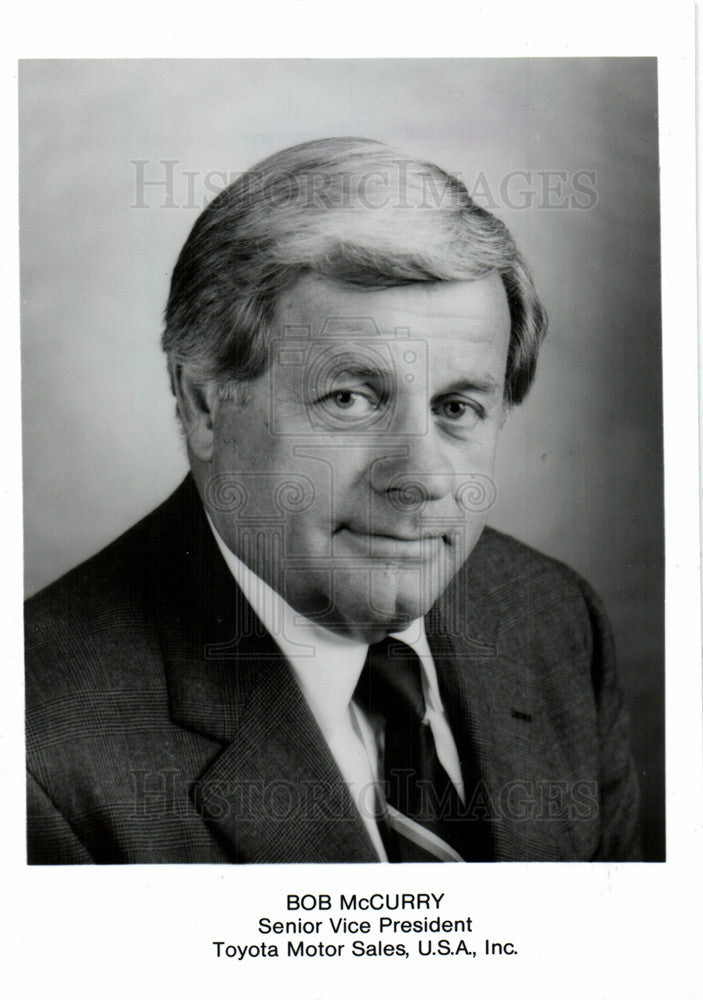 1987 Press Photo Bob McCurry VP Toyota Motor - Historic Images