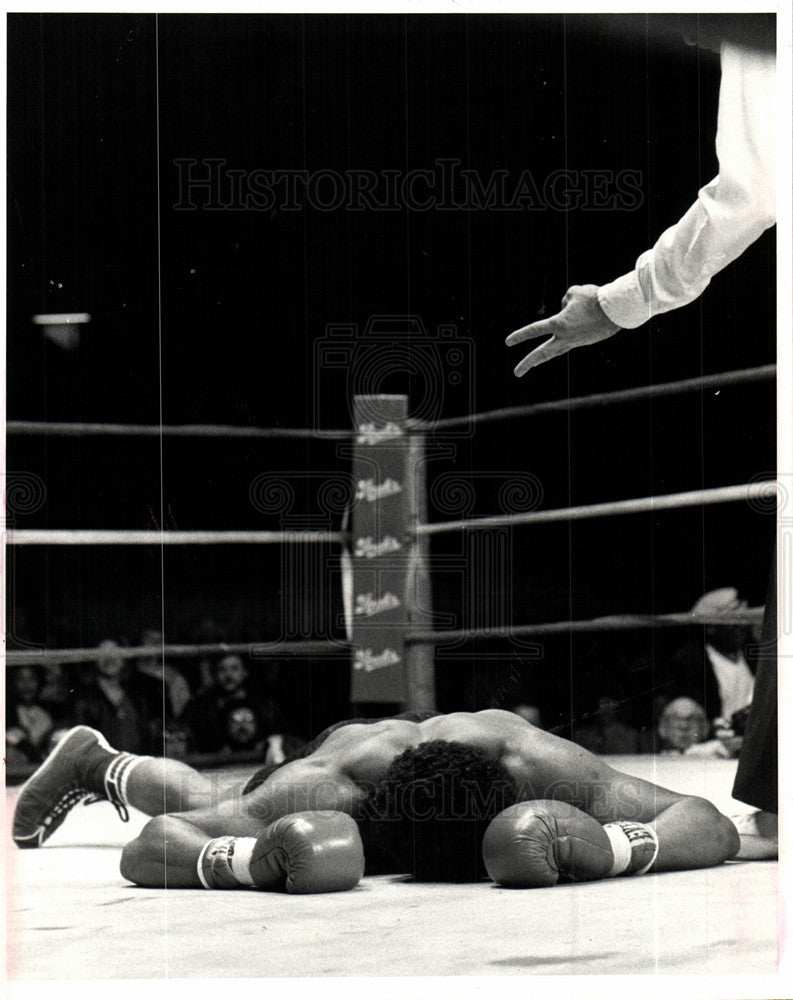 1981 Press Photo Cobo Arena as Detroit Welterweight - Historic Images