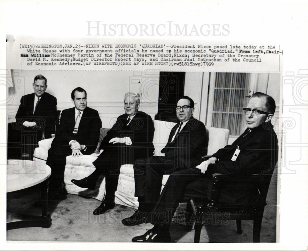 1969 Press Photo President Nixon appointed officials - Historic Images
