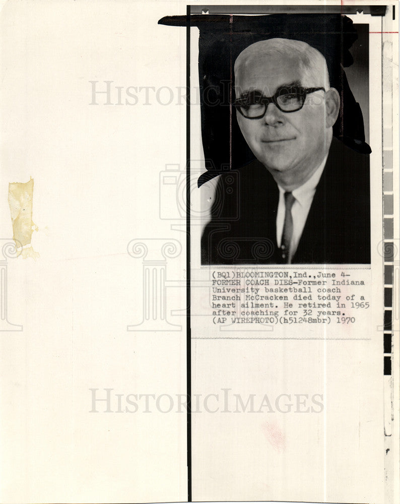 1970 Branch McCracken Indiana Coach Death Historic Images 1970-branch-mccracken-indiana-coach-death-historic-images