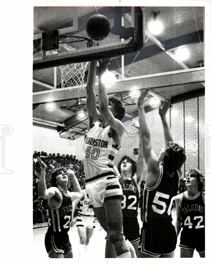 1980 Press Photo Basketball, Tim McCormick, Clarkston - Historic Images