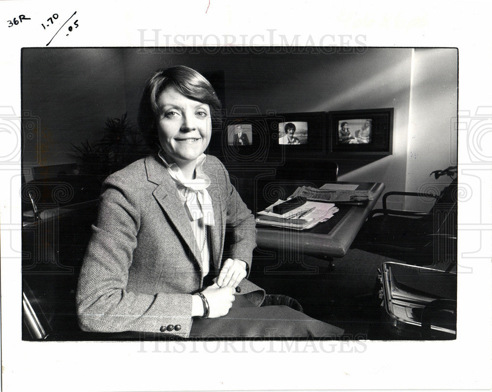 1986 Press Photo Amy Mccombs President of WDIV - Historic Images