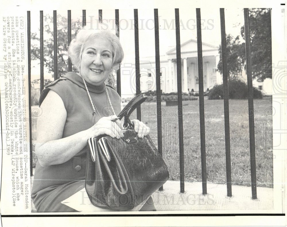 1969 Press Photo Sarah McClendon - Historic Images