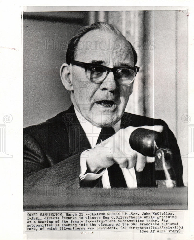 1965 Press Photo John McClellan US politician - Historic Images