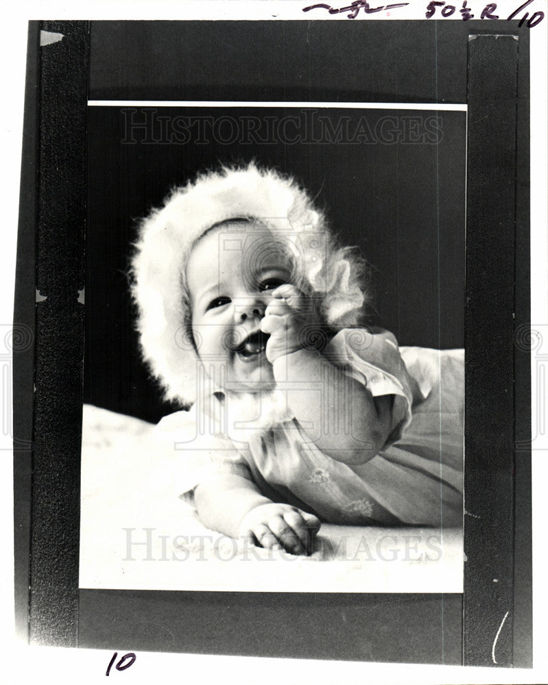1981 Press Photo WJBK-TV Detroit Nancy McCauley Baby - Historic Images