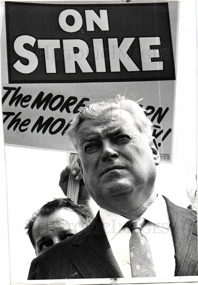 1959 Press Photo David J. McDonald Labor Leader Steelwo - Historic Images