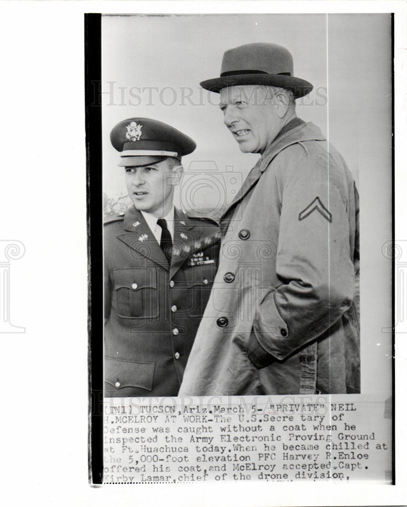 1958 Press Photo Neil H.McElroy US Secretary defense - Historic Images