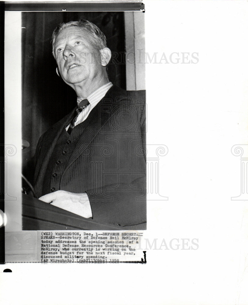 1950 Press Photo Neil H. McElroy Defense Secretary - Historic Images