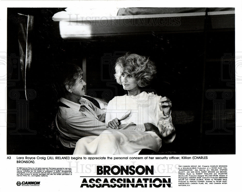 1987 Press Photo Jill  Ireland actress Charles Bronson - Historic Images