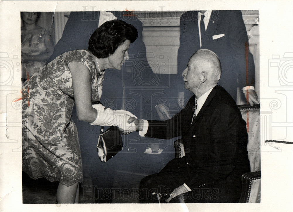 1964 Press Photo Ismet Inonu prime minister reception - Historic Images