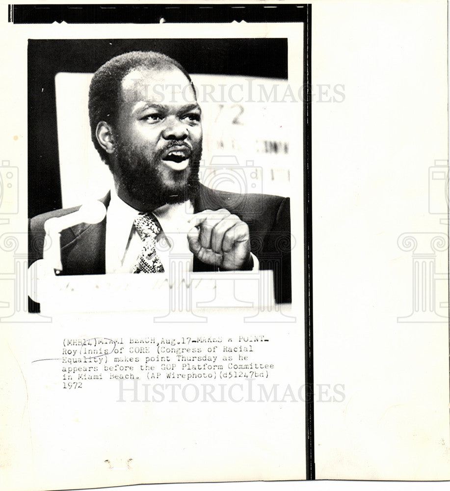 1972 Press Photo Roy Innis American civil rights - Historic Images