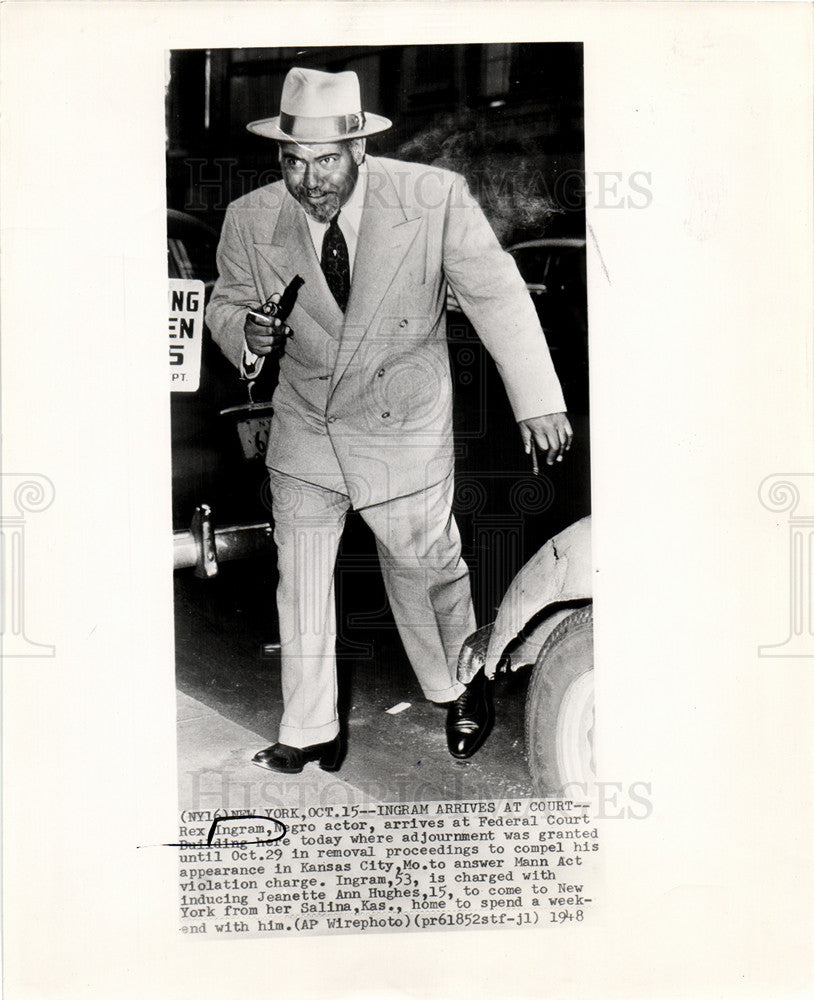 1948 Press Photo Rex Ingram, Negro actor - Historic Images