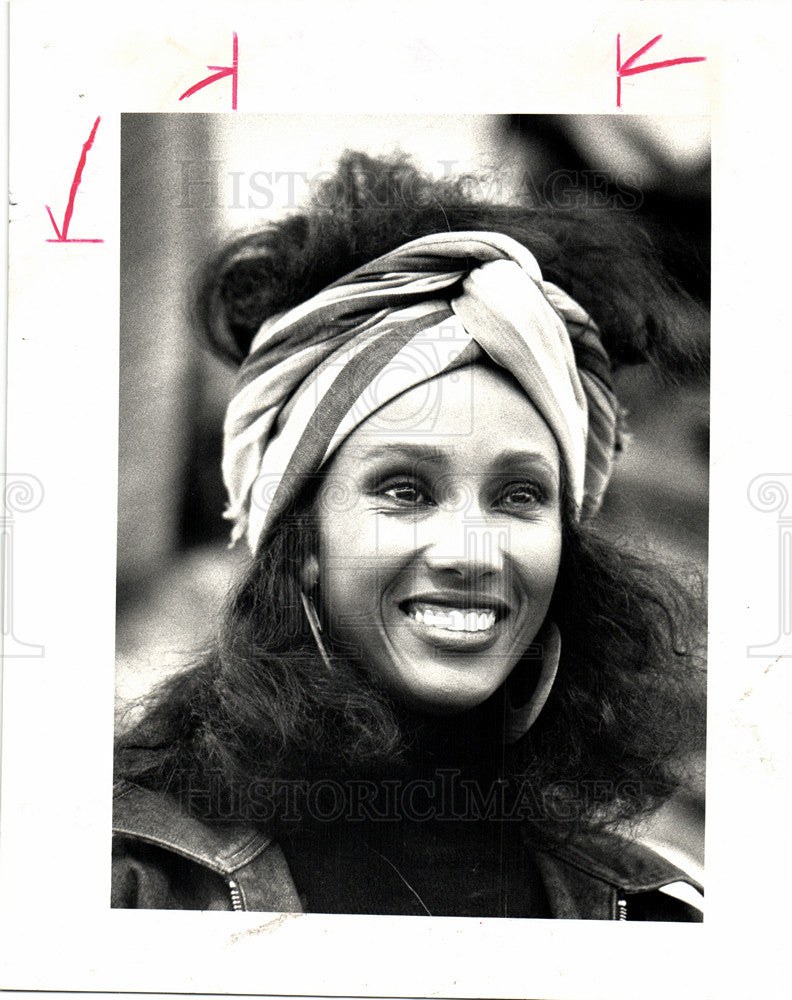 1987 Press Photo Iman Somalia born - Historic Images