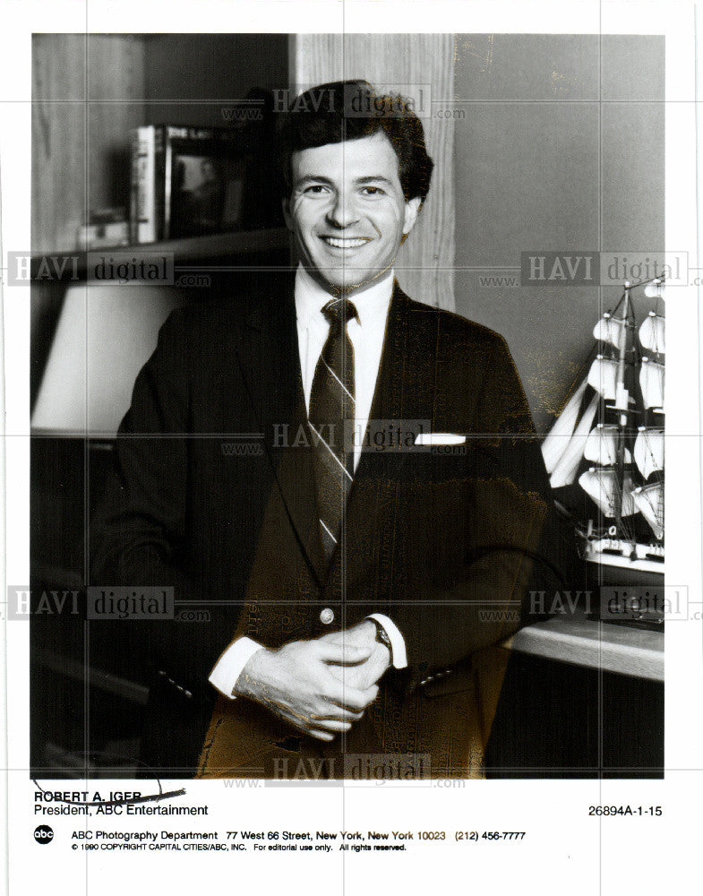 1990 Press Photo Bob Iger Robert President - Historic Images