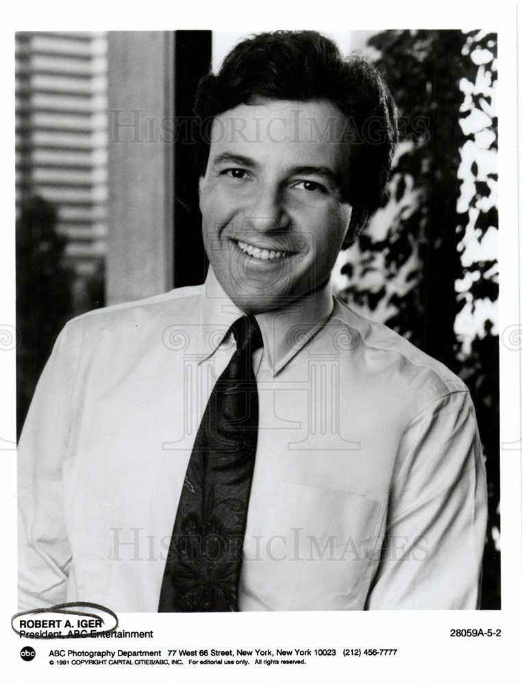 1991 Press Photo Robert A. Iger Walt Disney Comp CEO - Historic Images