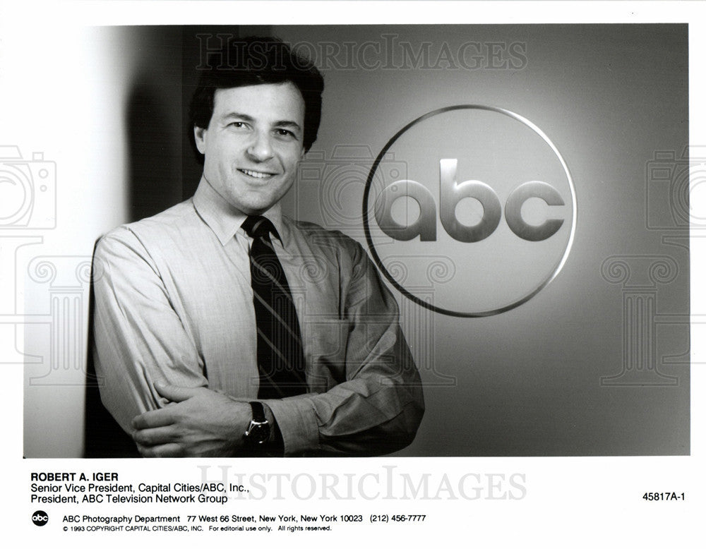 1993 Press Photo Robert A. Iger President ABC - Historic Images