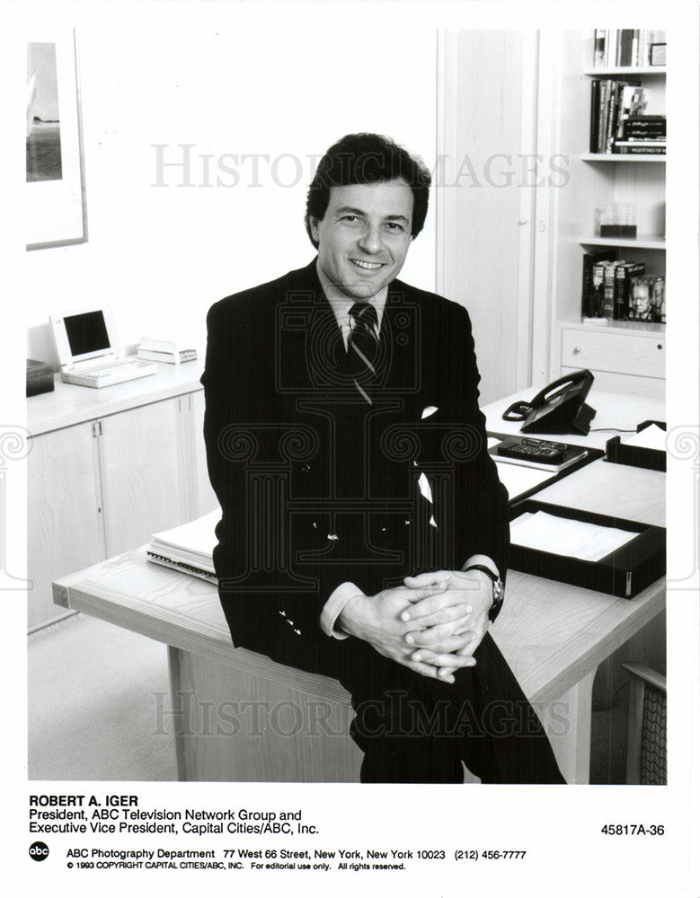 1995 Press Photo Robert Iger ABC Television President - Historic Images