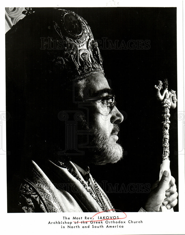 1964 Press Photo Rev. Jakovos Greek orthodox church - Historic Images