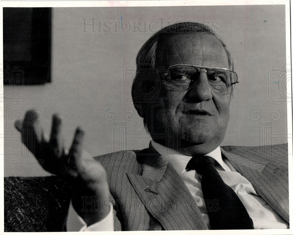 1983 Press Photo Chrysler Chairman Lee Iacocca - Historic Images