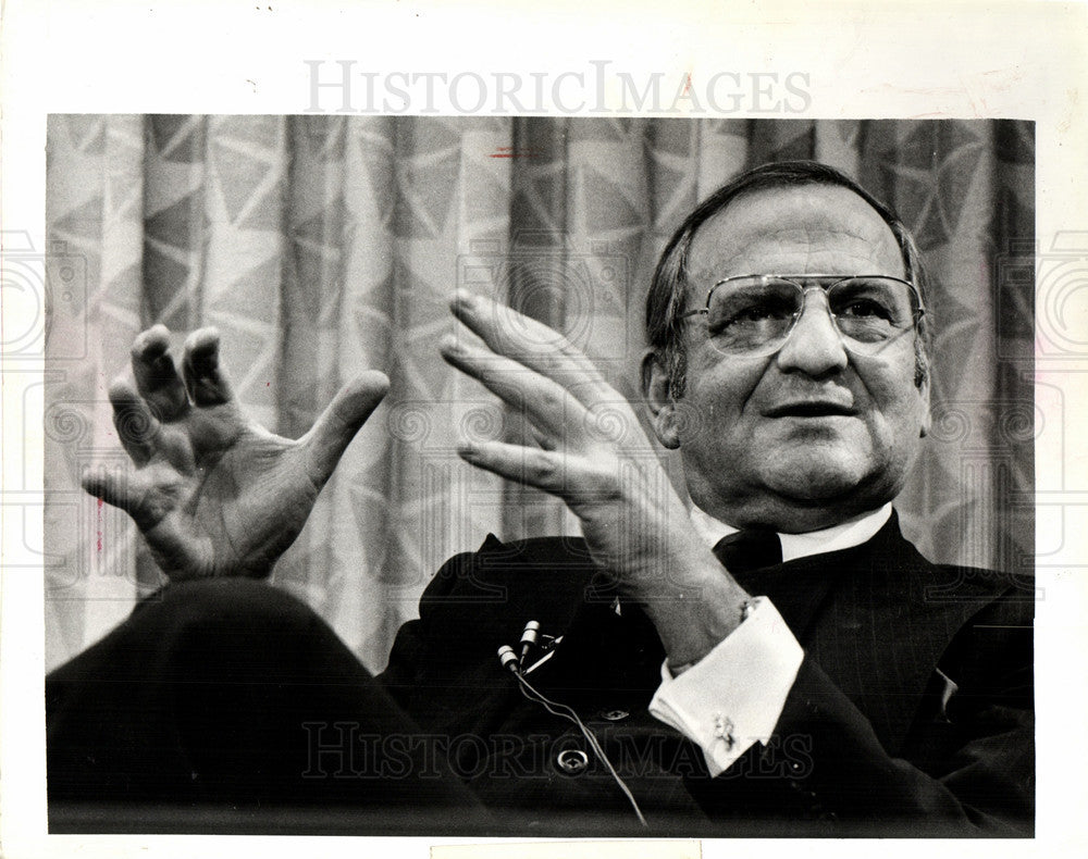 1982 Press Photo lee iacocca chrysler detroit ceo - Historic Images