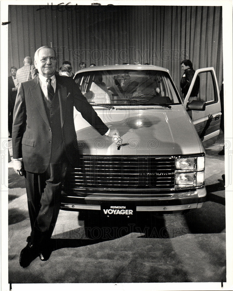 1983 Press Photo Lee Iacocca, Chrysler - Historic Images