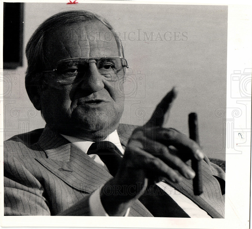 1983 Press Photo Lido Anthony &quot;Lee&quot; Iacocca businessman - Historic Images