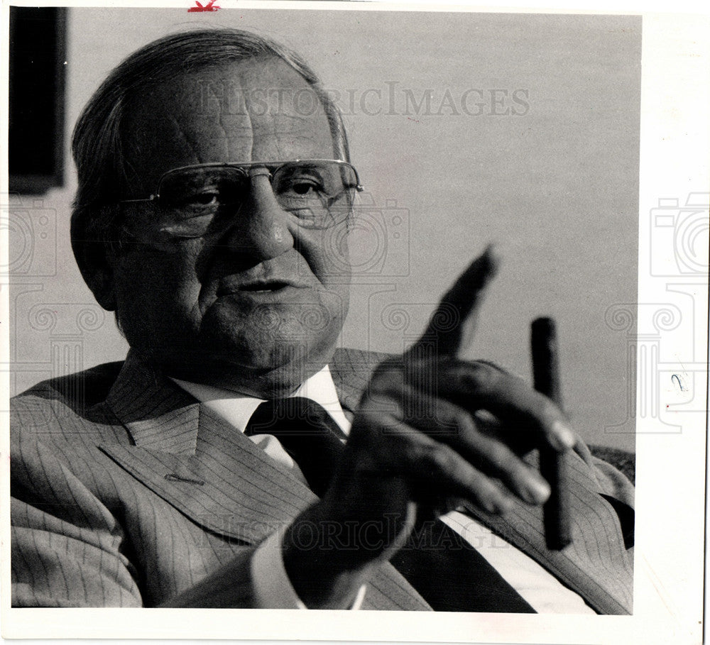 1983 Press Photo Lido Anthony "Lee" Iacocca businessman - Historic Images