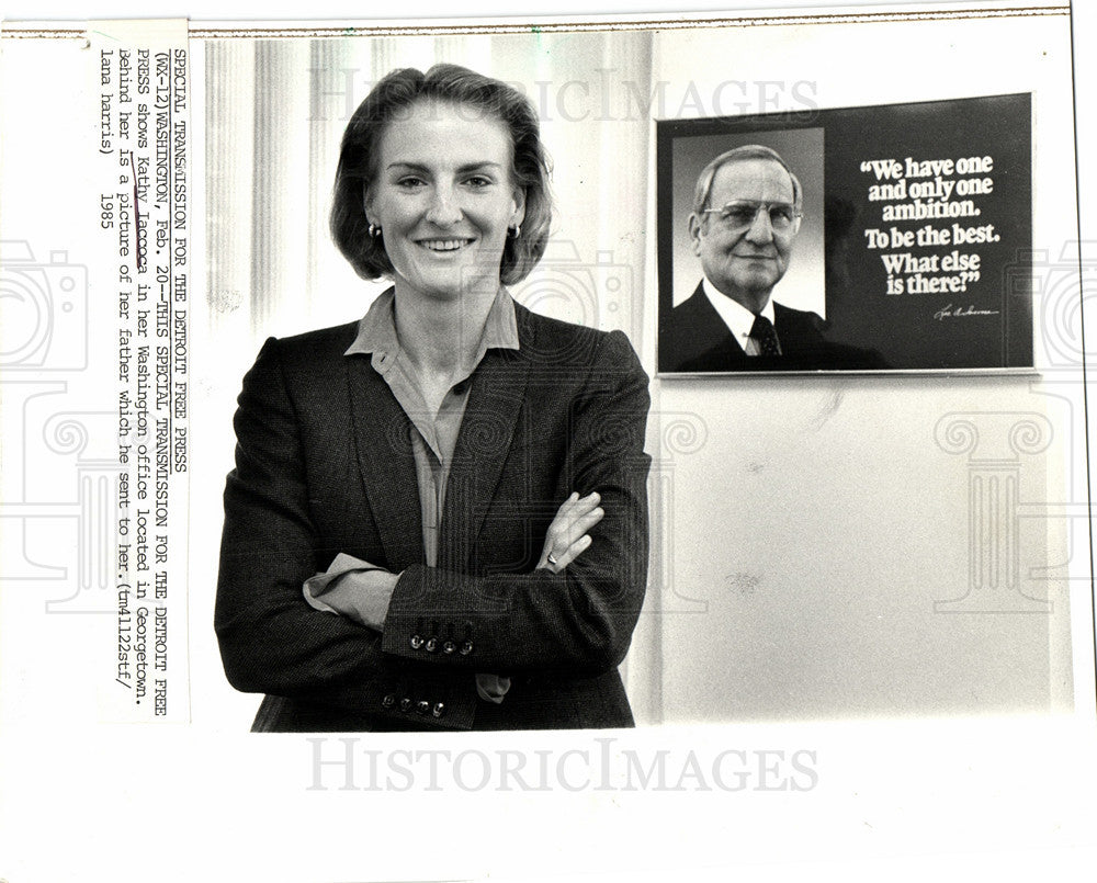 1985 Press Photo Kathryn Lisa Iacocca - Historic Images